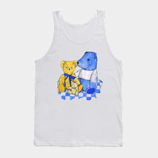 Still life picture of cute teddy bears Tank Top